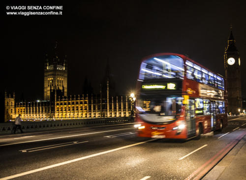 Cosa fotografare a Londra - Bus a due piani di sera